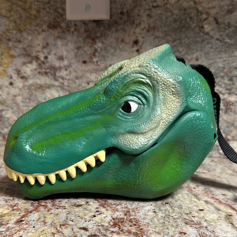 Green Dinosaur Reptile tote. T-Rex head